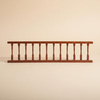 Wooden Dollhouse Railing Brown Finish Miniature Stair Handrail Handmade Look