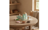 Wooden Tea Party Set Imaginative Tea Party Set Realistic Toy for Young Children, Playroom