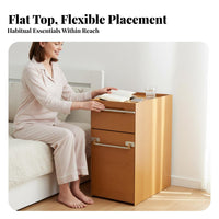 Cylindrical Storage Cabinet Multi-Functional Nightstand No Assembly Required