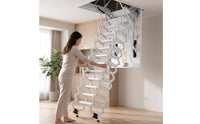 Foldable Pull down Attic Stairs with Wireless Controller Control Heavy Duty Retractable Attic Stairs Stable Pull down Ladder Invisible for Home Renovation