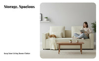 Minimalist Design Straight-Line Storage Sofa abrasionResistant Couch animalsuitable for animals Fabric Household Seating Space-Saving for Apartment Dwellers, Families, Homeowners, Living Room, Small Spaces, Lounge Area, Guest Hosting