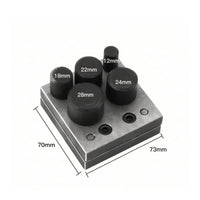 5-Hole Jewelry Disc   Precision Ground Metal Punch Die Head Hardened Alloy Steel Tool for Crafters, Workshop, Crafts