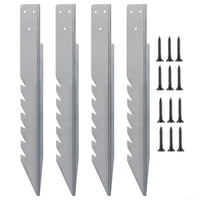 4 Pieces Swing Set Anchor Kit Hot Galvanized Heavy Duty Ground Anchor