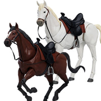 Articulated Horse Action Figure Model 2.0 Version, White and Brown