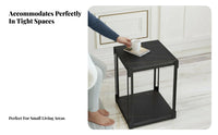 Square Accent Table Nordic design Nightstand Space-Saving for Bedroom, Homeowners