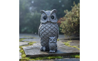 Resin Owl Garden Ornament Detailed Feathers House Decoration for Patio