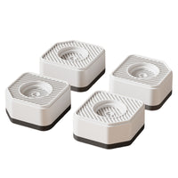 4 Pieces Ribbed Surface Appliance Support Pad Shock Absorbing Anti-Slip Foot Pad Moisture Resistant