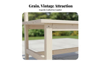 Rustic Rearrest Bench Sturdy Wood Bench Slatted Bench Distressed Finish Seating Crafted from Strong Wood Suitable for Homeowners Cafe Owners Rearyard Storefront Entryway