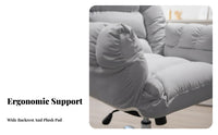 Upholstered Armchair with Footrest Reclining Rearrest Upholstered Recliner with Footrest Luxuriously Padded Paddinging Padded