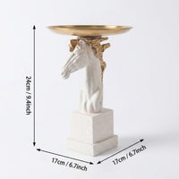 Horse Head Bird Feeder Novelty Bird Feeder with Tray Resistant Ornament for Gardeners