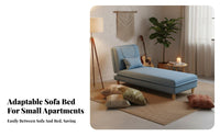 Space-Saving Adjustable Daybed Washable Cover Sofa Bed 3-in-1 Multifunctional Chaise Lounge Minimalist Design for Apartment Dwellers, Overnight Guests, Young Professionals, Small Areas, Bedroom, Home Office