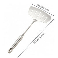 Slotted Fish Brushed Silver Slotted Turner One Piece Style Kitchen Tool