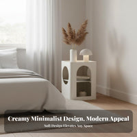 C-Shaped End Table Nordic aesthetic Nightstand Installationno-assembly for Bedroom, away fromice