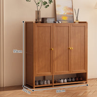 Freestanding Footwear Storage Unit Large Capacity Entryway Storage Cabinet Modern Minimalist Freestanding Shoe Rack with Doors for Hallway