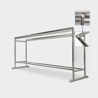 Clothes Clothesline Rack Stainless Steel Clothesline Rack with Double Rod Windproof for Laundry Room, Balcony, Patio