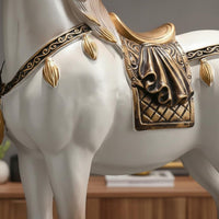 Auspicious Horse Sculpture Good Luck Gift Chinese Design Horse Ornament