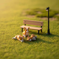 Corgi Miniature Model Gift Suggestion Mini Dog Statue Long-Lasting for Terrarium