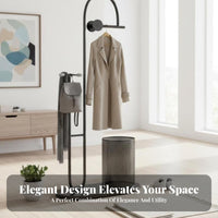 unobstructedstanding Coat Rack Space-Saving Clothing Organizer Easy Assembly for Renters