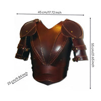 Female Fighter Cuirass Vintage Look Medieval Leather Realistic Design Knight Chestplate for Cosplayers, LARPers, Themed Parties, Halloween