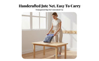Handwoven Rope Decorative Net Rustic Nautical Design Rope Net Multi-Purpose Photo Display Wall Grid for Kindergarten Teachers, DIY Enthusiasts, Classroom, Playroom, Kids' Room, Themed Events
