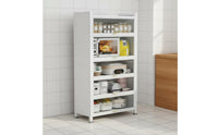 Multi-Tier Storage Cabinet Dust-Proof Freestanding Pantry Cabinet Large Capacity