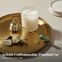 Ornate Enamel Candle Wick Dipper Elegant Design Long Handle Candle Wick Dipper Long-Lasting Metal Tarnish-Resistant