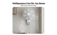 Wireless Control Wall Fan Quiet Performance Wall-Mounted Fan Air Circulator Space Saving Home Appliance Multi-Speed Settings