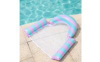 Lightweight Inflatable Pool Lounge Bed with Mesh Breathable Pool Buoyant Lounger with Mesh Seat Buoyant Floating Lounge Chair Stable for Adults