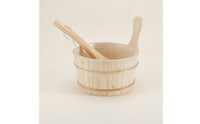 Sauna Pail with Liner Sturdy Wooden Pail with Ladle Long-Lasting for Spa