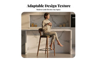 Modern Chinese Design Highrear Counter Stool Minimalist design Bar Chair Elegant Look Seating Furniture Sturdy Frame for Interior Designers, Homeowners, Entertainers, Restaurant, Reception Area, Kitchen Island, Bistro