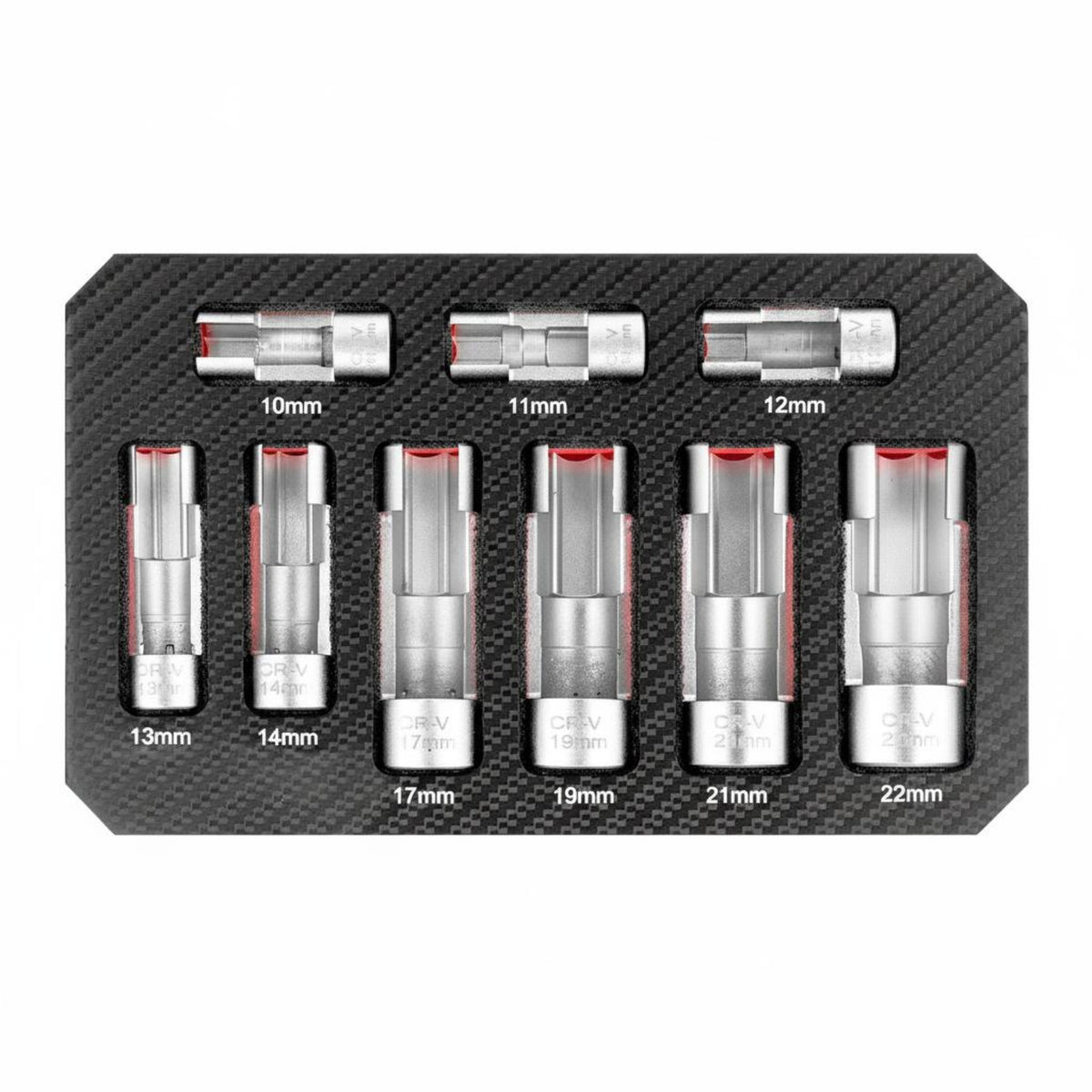 9 Pieces Hex Design Engine Injector Socket Set Heavy Duty Slotted Socket Wrench Polished Finish Brake Line Wrench Set for Professionals