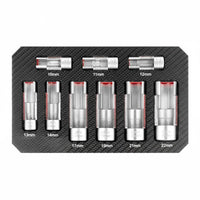 9 Pieces Hex Design Engine Injector Socket Set Heavy Duty Slotted Socket Wrench Polished Finish Brake Line Wrench Set for Professionals
