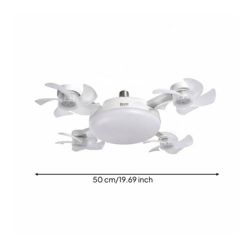 Wireless Control Fan Light Silent Operation E27 Socket Fan Light Easy