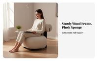 Hippo-Shaped Armchair Sturdy Construction Living Room Furniture Soft to the Feel High-Resilient for Homeowners