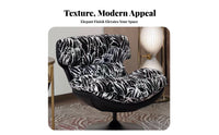 360-Degree Swivel Upholstered Chair Retro Design Indoor Seating Soft Cushion Household Furnishing Ergonomic Backrest for Adults, Apartment Dwellers, Homeowners, Living Room, Balcony, Reading Nook, Home Office