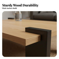 Irregular-Shaped Wooden Table Modern Design Home Furniture Sturdy Legs Minimalist Aesthetic for Apartment Dwellers, Lounge Area