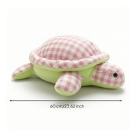 Stuffed Turtle with Pillow Shell Cuddly Tortoise Stuffed Pillow Stuffed Animal Huggable Squeezable for Children, Sofa, Bed