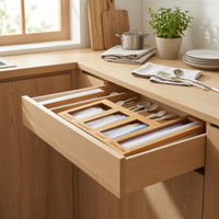 Eco-Friendly Bamboo Bag Organizer Natural Food Bag Dispenser Sturdy Long-Lasting for Kitchen, Drawer, Pantry