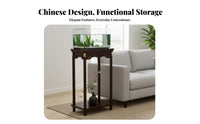 Hardwood Wood Construction Tiered Wooden Pedestal Chinese design Design Display Stand Multi-Purpose Household Furniture Stable Base for fish aquarium Hobbyists, Home Decorators, Living Room, Balcony, Entryway, Retail Displays