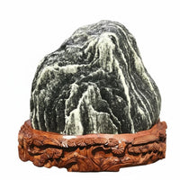 Taishan Stone Feng Shui Rock Protector Natural Random Garden Stone Sculpture Prosperity Symbol Unique Texture Suitable for Garden Display Office Protection