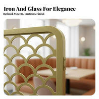 Restaurant Booth Divider Wrought Iron design Partition Screen Hollowed-patterned Design