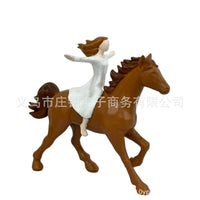 跨境创意树脂工艺马摆件欧式风格女孩骑马家居桌面装饰品摆设