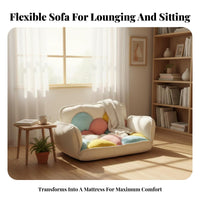 Convertable Cushioned Floor Sofa Foldable Design Household Furniture Space-Saving Versatile for Students, Bedroom, Dorm Room