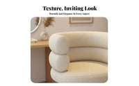 Soft Swivel Armchair Soft Comfort Adjustable Teddy Material Seat with Backrest