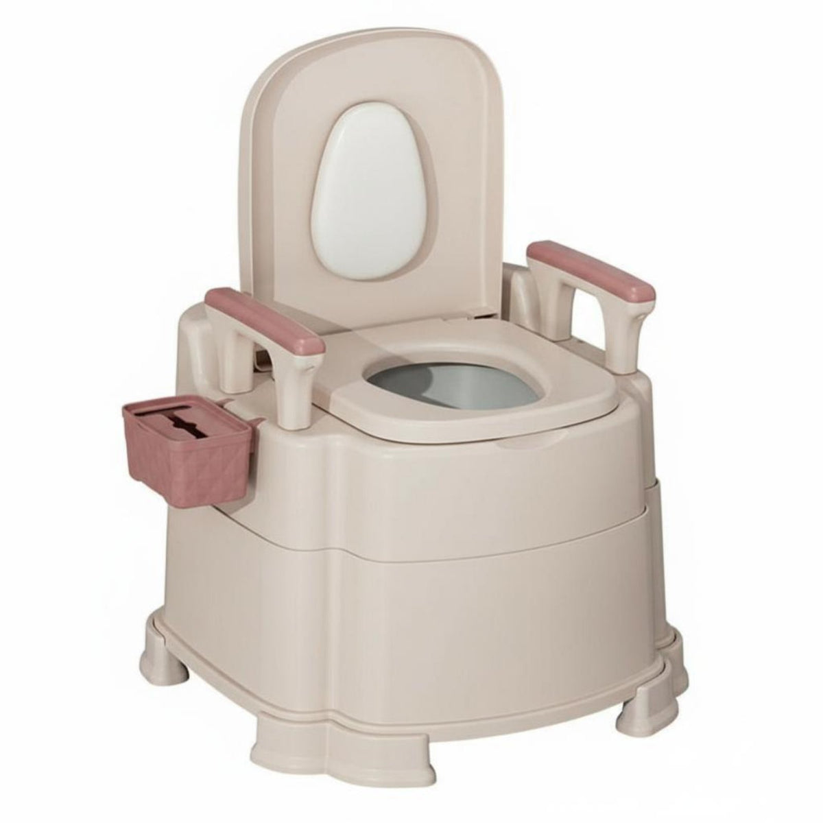 Bedside Commode Anti-Odor Adjustable Bedside Potty Non-Slip Feet for Patients