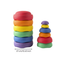 12 Pieces Balance Stepping Stone Textured Foam Stepping Stone Step Stones with Balance Board Slim Step Pebbles Grippy