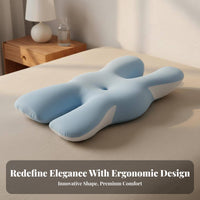 Ergonomic Design Side Sleeper Beauty Pillow Slow Rebound Face Cradle Pillow Reduces Hair Friction for Women, Adults, Nightly Use, Bed, Home