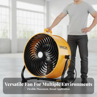 Powerful Airflow Industrial Floor Fan Portable Commercial Floor Fan 4-Speed Air Moving Equipment Adjustable Tilt for Factory, Workshop, Warehouse, Garage