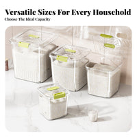 Moisture-Proof Rice Storage Bin Complimentary Rice Storage Container Includes Measuring Cup for Families
