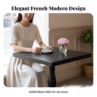 Black Square Table French and Design Square Coffee Table Vintage Design Professional-Grade Grade for Restaurant Owners, Cafe